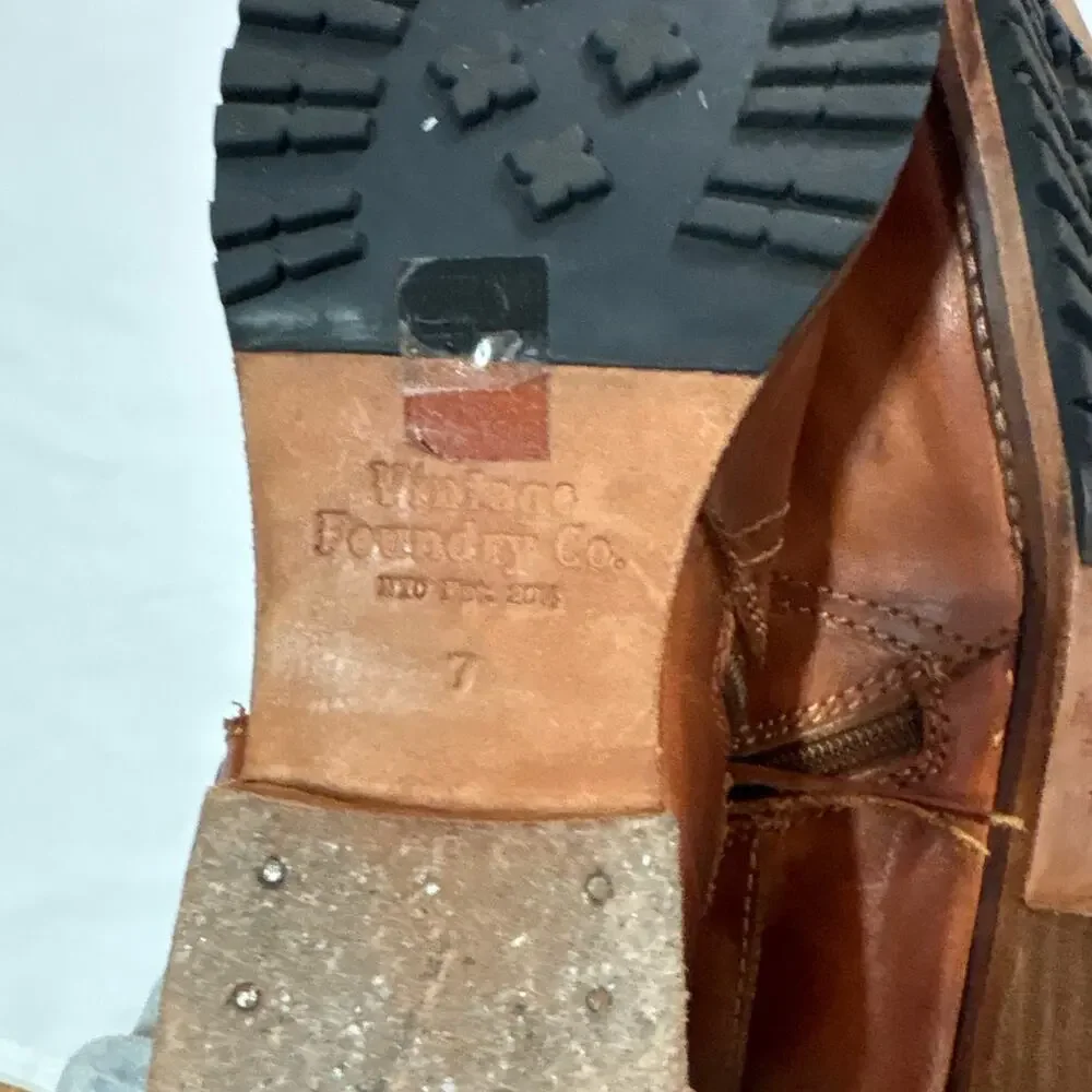 Vintage Foundry Co. Women's 7 Morgan Boots Brown Western Cowgirl Festival Boho